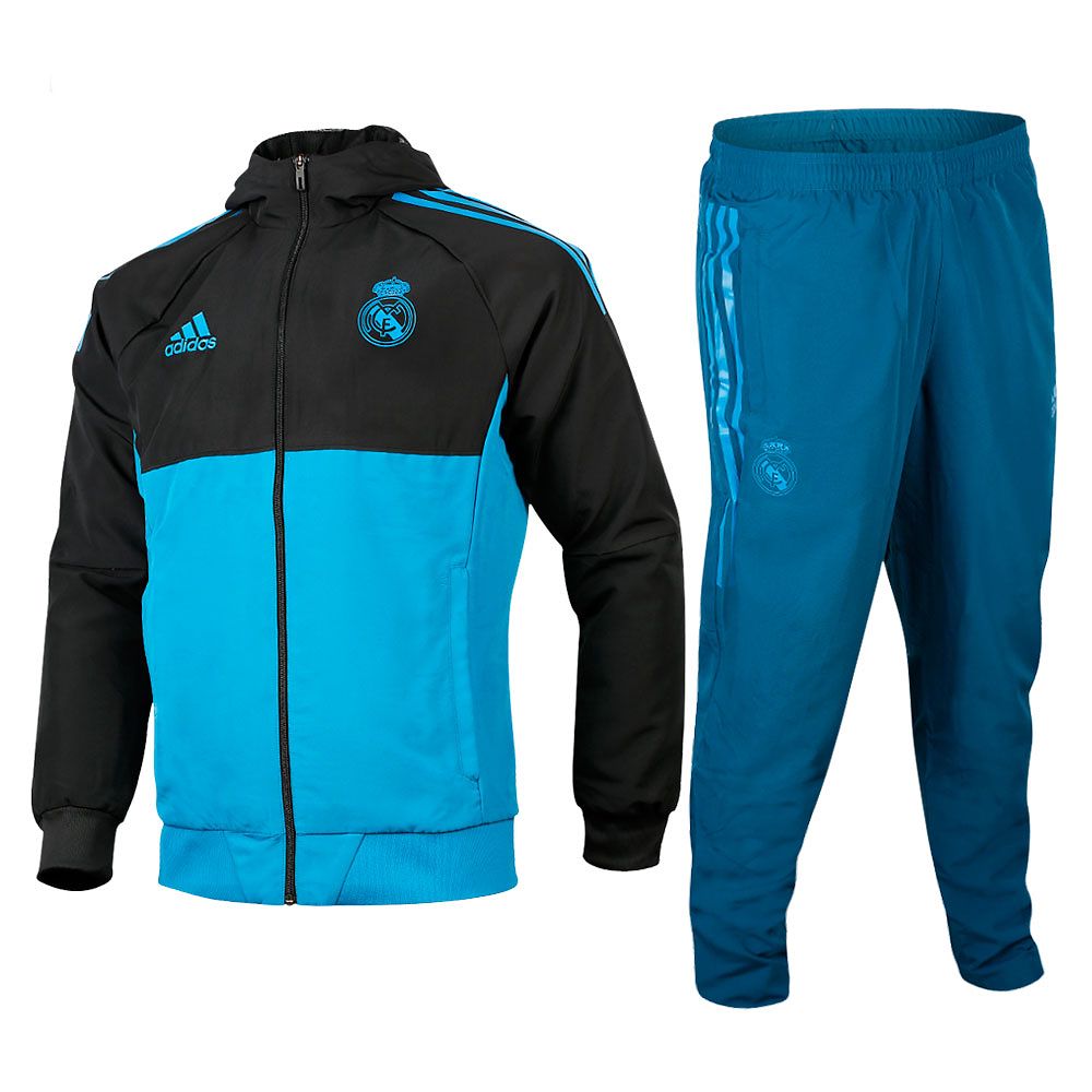 Chándal Pre-Match Real Madrid 2017/2018 UCL Negro Azul - Fútbol Factory