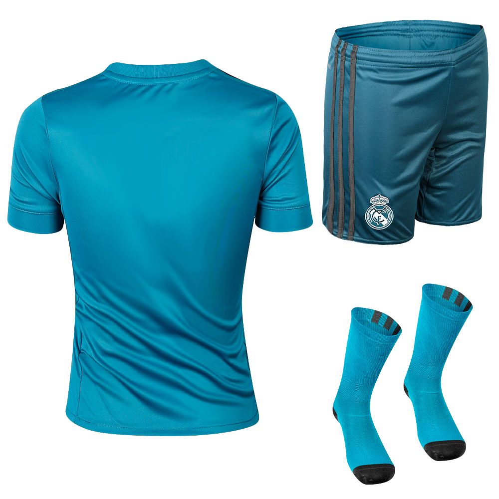 Conjunto 3ª Real Madrid 2017/2018 Junior Azul - Fútbol Factory