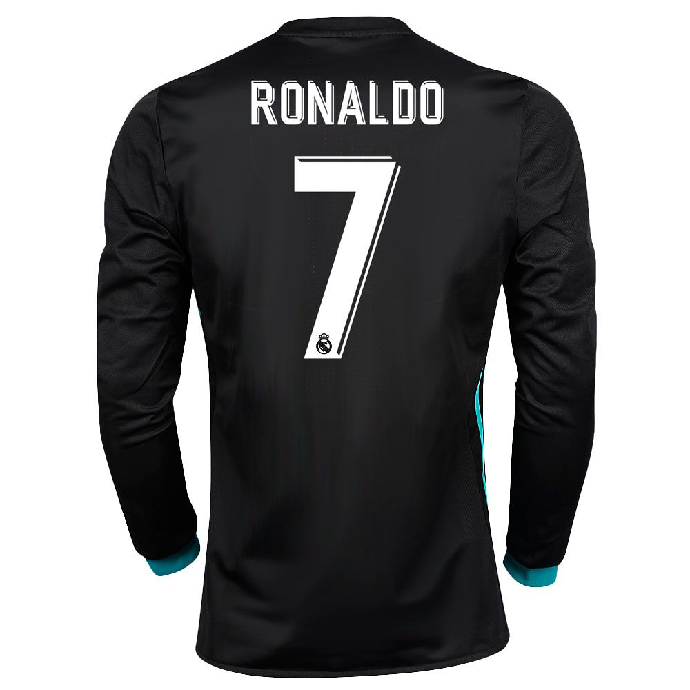 Camiseta 2ª Real Madrid 2017/2018 Ronaldo Manga Larga Negro - Fútbol Factory