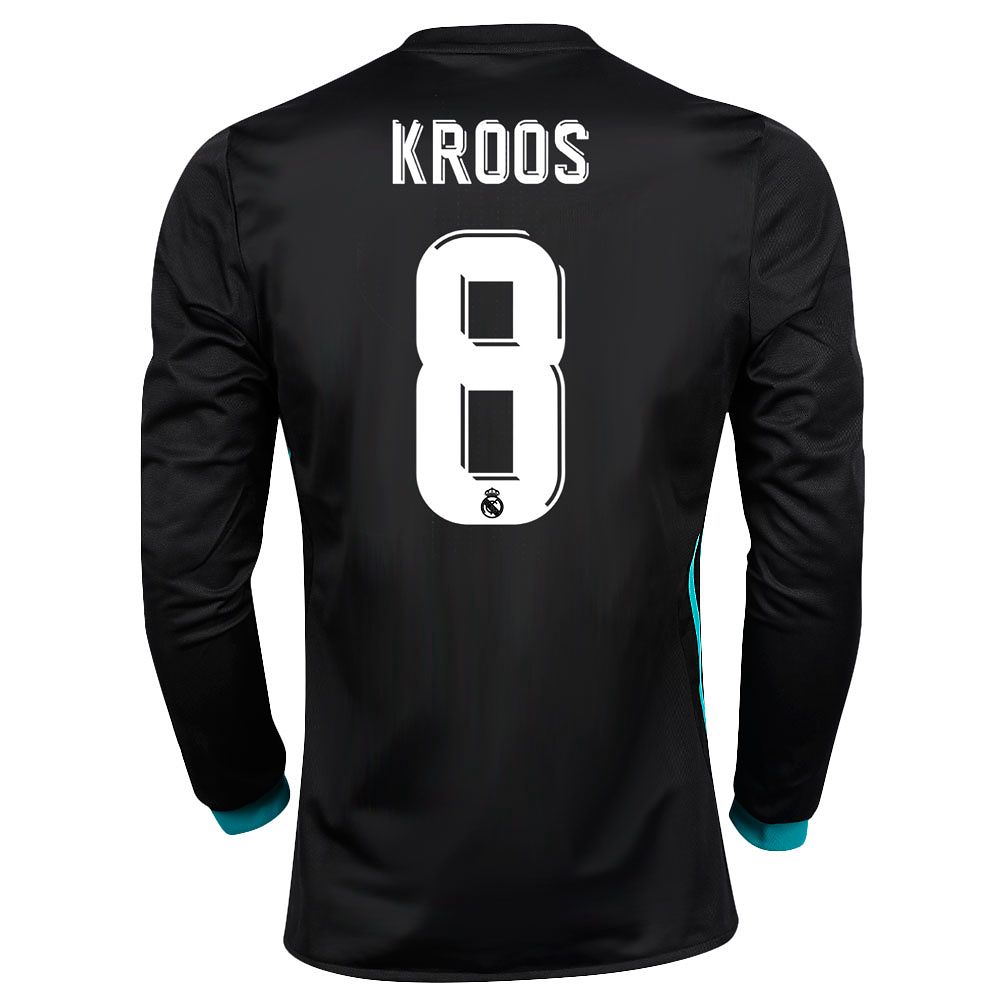 Camiseta 2ª Real Madrid 2017/2018 Kroos Manga Larga Negro - Fútbol Factory