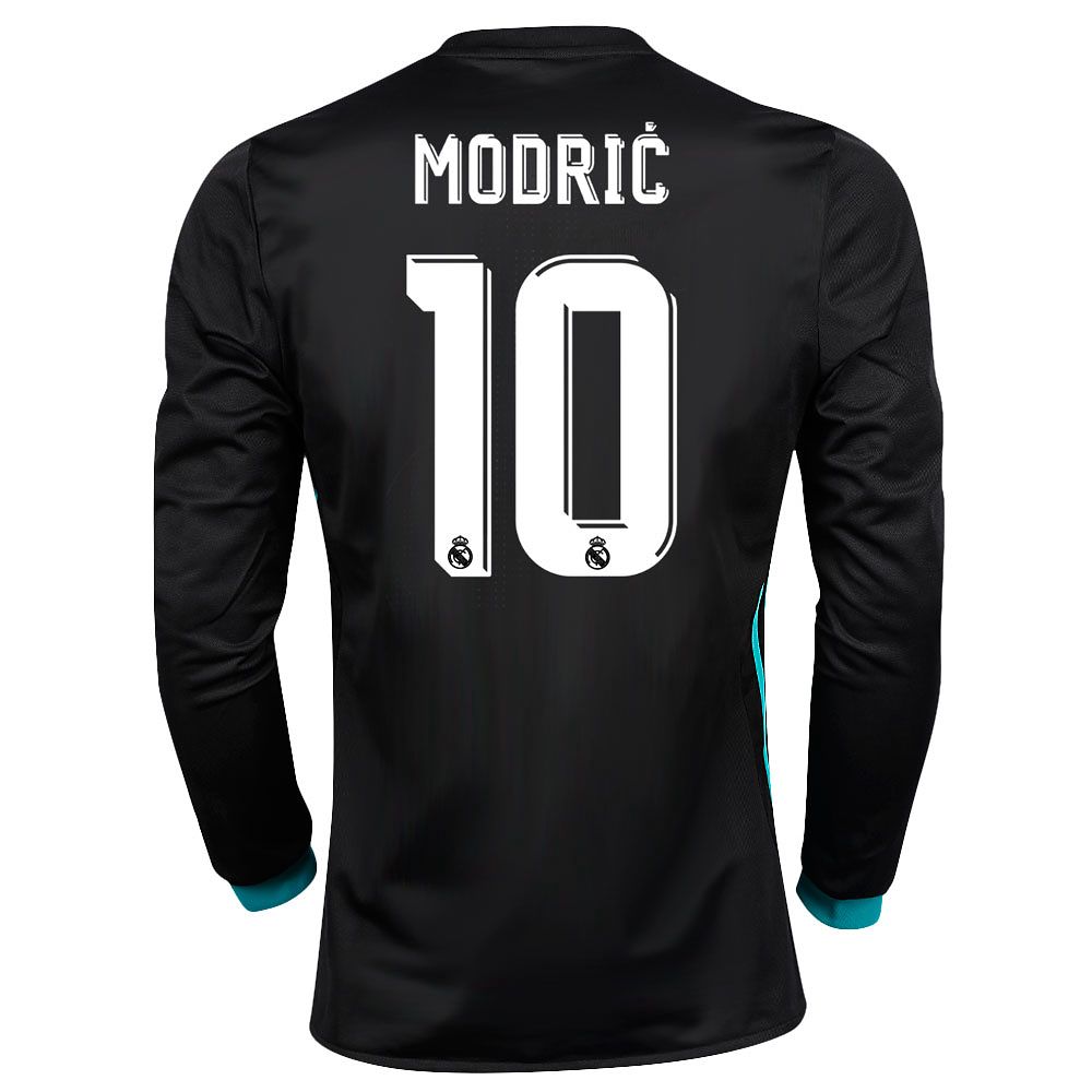 Camiseta 2ª Real Madrid 2017/2018 Modric Manga Larga Negro - Fútbol Factory