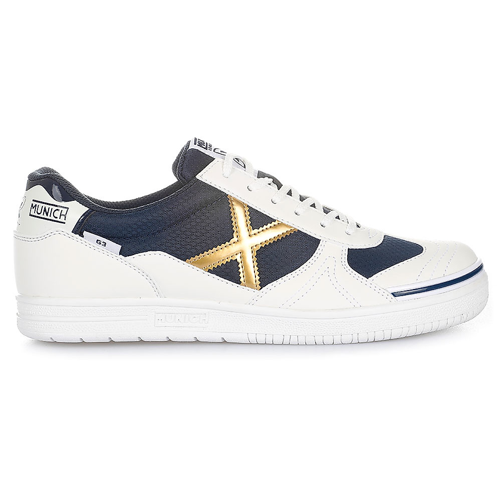 Zapatillas de Fútbol Sala Munich G-3 Pista IN Blanco - Fútbol Factory