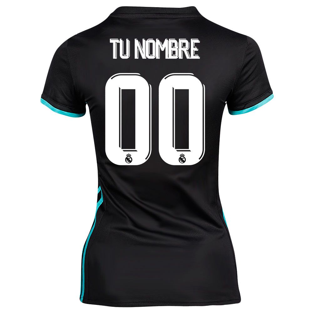 Camiseta 2ª Real Madrid 2017/2018 Personalizado Mujer Negro - Fútbol Factory