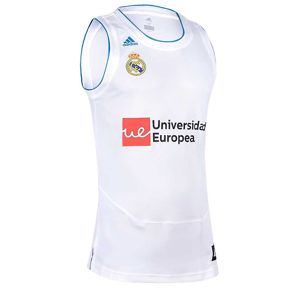 Camiseta 1ª Real Madrid 2017/2018 Baloncesto Blanco Camiseta 1ª Real Madrid 2017/2018 Baloncesto Blanco - Fútbol Factory