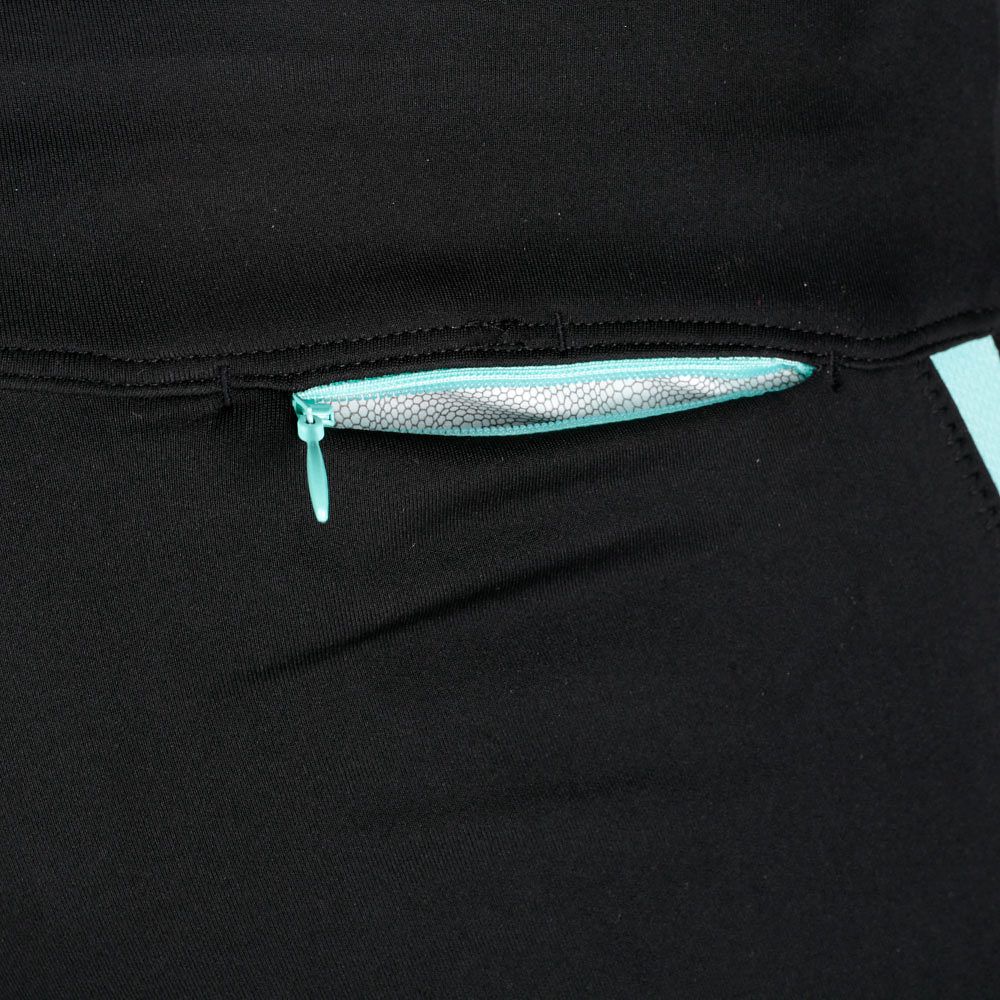 Mallas 3/4 de Running Response Mujer Negro Azul - Fútbol Factory