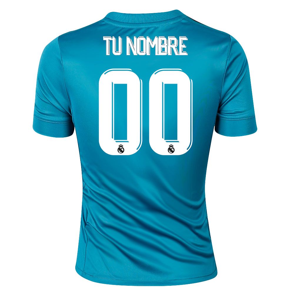 Camiseta 3ª Real Madrid 2017/2018 Personalizado Junior Azul - Fútbol Factory