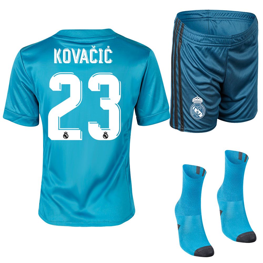 Conjunto 3ª Real Madrid 2017/2018 Kovacic Infantil Azul - Fútbol Factory