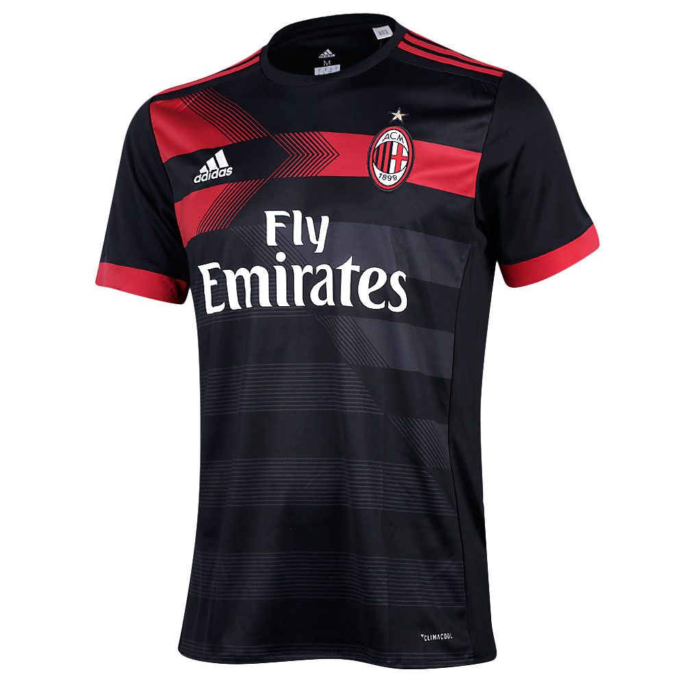 Camiseta 3ª AC Milan 2017/2018 Negro Rojo - Fútbol Factory