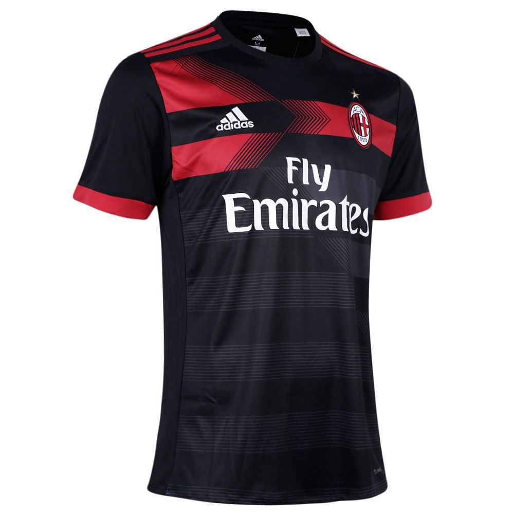 Camiseta 3ª AC Milan 2017/2018 Negro Rojo - Fútbol Factory