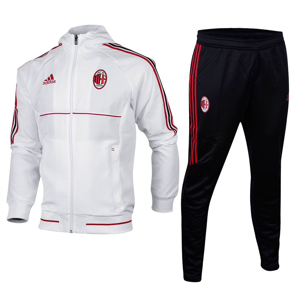 Chándal de Pre-Match AC Milan 2017/2018 Blanco Negro - Fútbol Factory