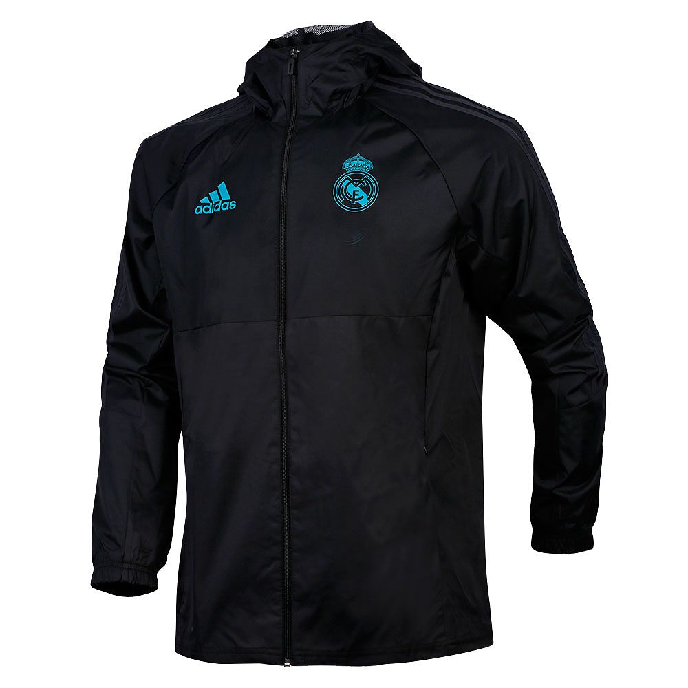 Chubasquero Pre-Match Real Madrid 2017/2018 Negro - Fútbol Factory