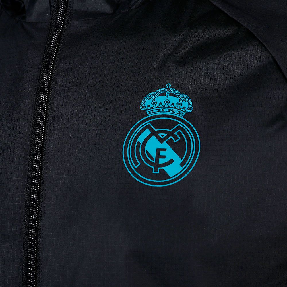 Chubasquero Pre-Match Real Madrid 2017/2018 Negro - Fútbol Factory