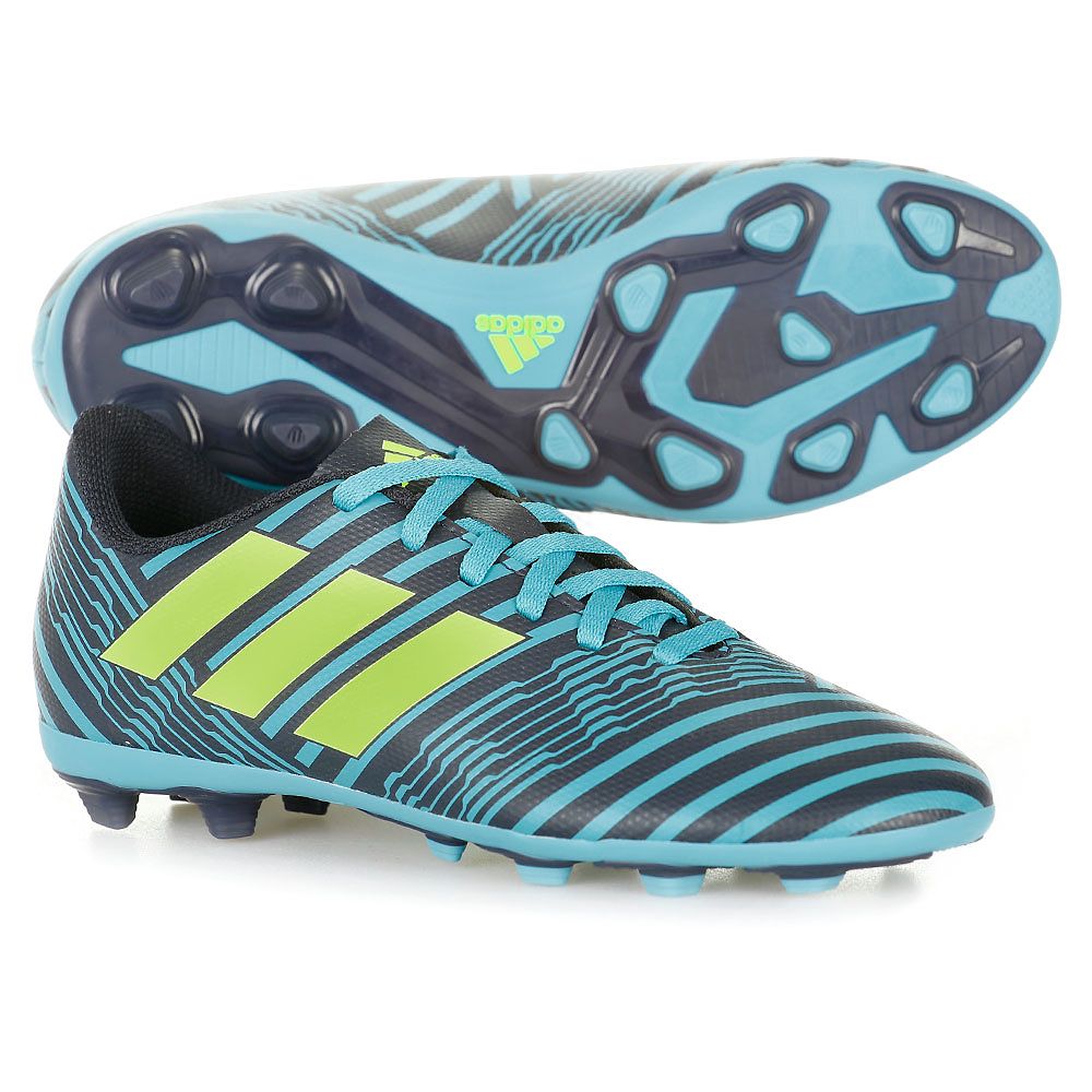 Botas de Fútbol Nemeziz 17.4 FxG Junior Azul Negro - Fútbol Factory