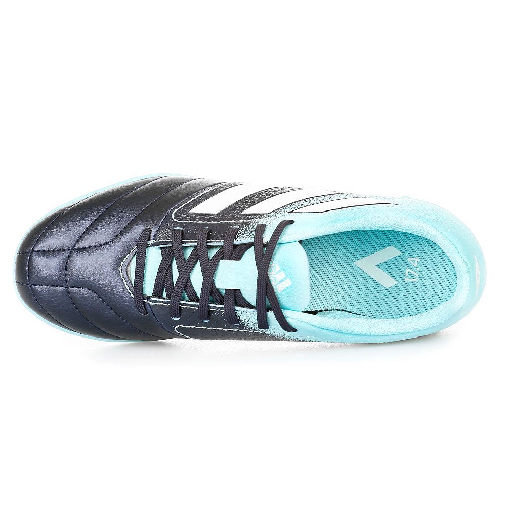 Botas de Fútbol ACE 17.4 Multitaco Junior Celeste Negro - Fútbol Factory