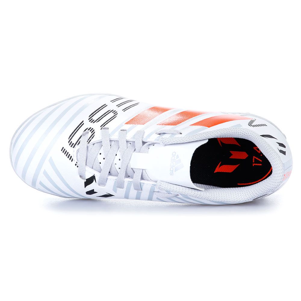 Botas de Fútbol Nemeziz Messi 17.4 Turf Junior Blanco Naranja - Fútbol Factory