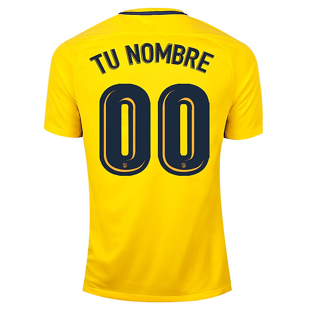 Camiseta 2ª Atlético de Madrid 2017/2018 Personalizado Stadium Amarillo Camiseta 2ª Atlético de Madrid 2017/2018 Personalizado Stadium Amarillo - Fútbol Factory