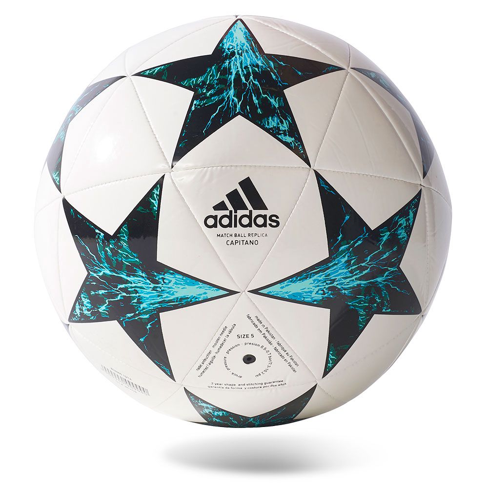 Balón de Fútbol 7 Finale Capitano 17 2017/2018 UCL Blanco Energy Blue - Fútbol Factory