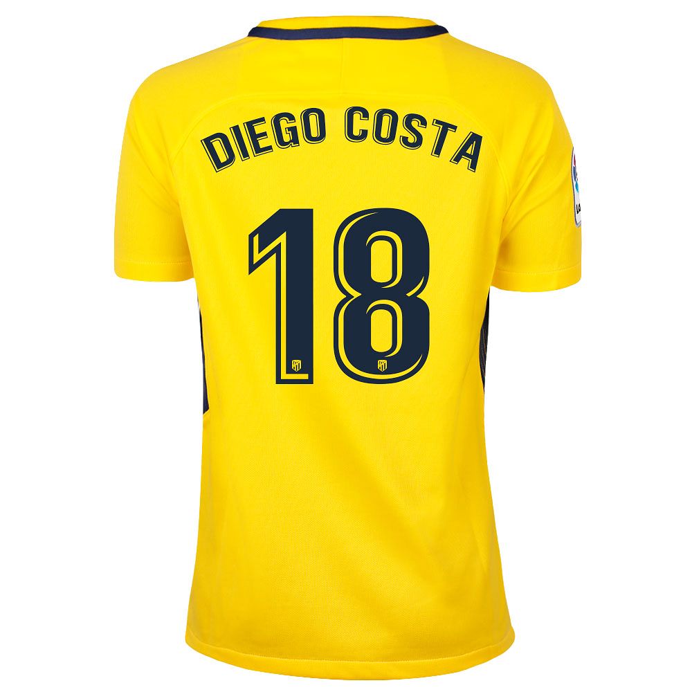 Camiseta 2ª Atlético de Madrid 2017/2018 Diego Costa Junior Stadium Amarilla - Fútbol Factory