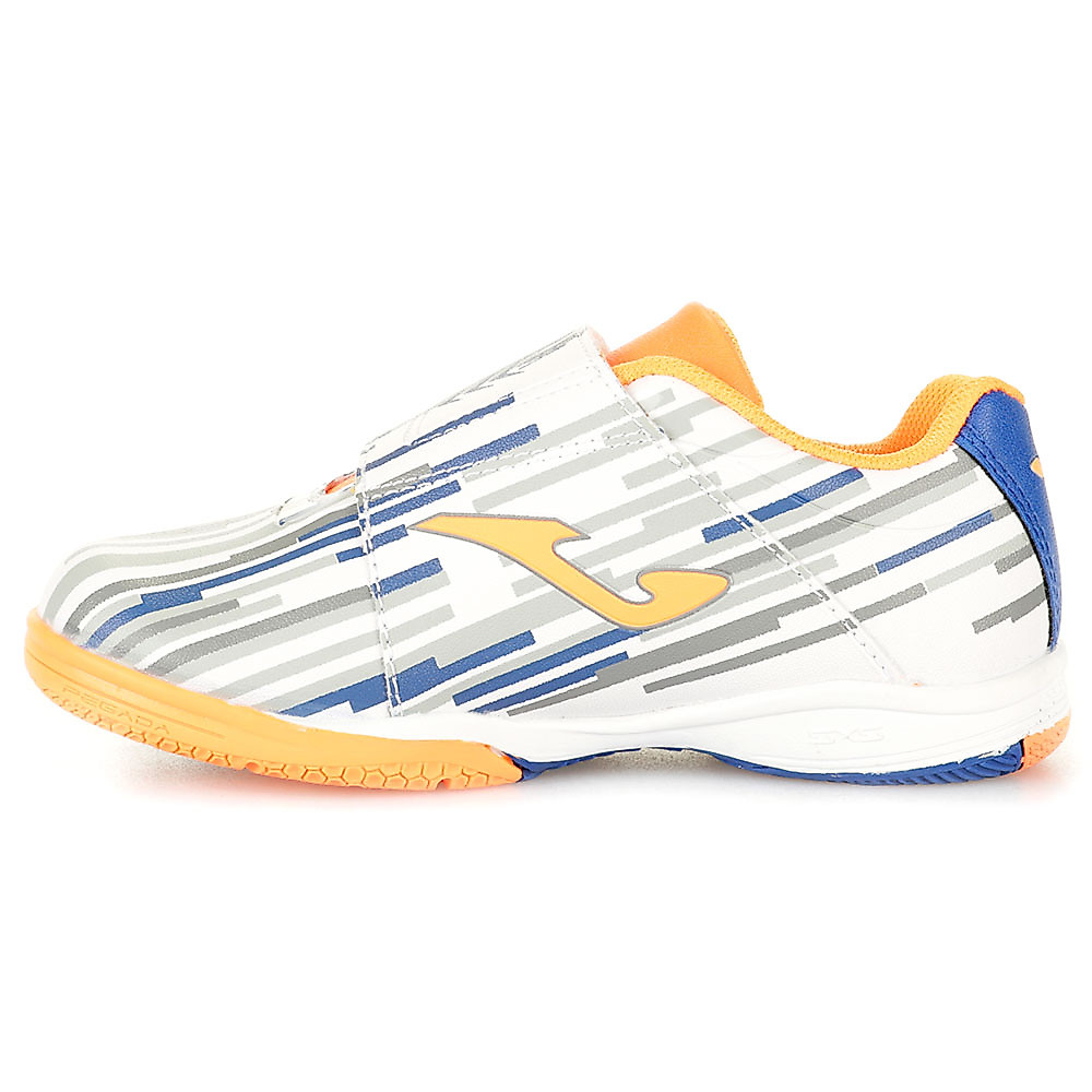 Zapatillas de Fútbol Sala Tactil Junior Blanco Naranja - Fútbol Factory