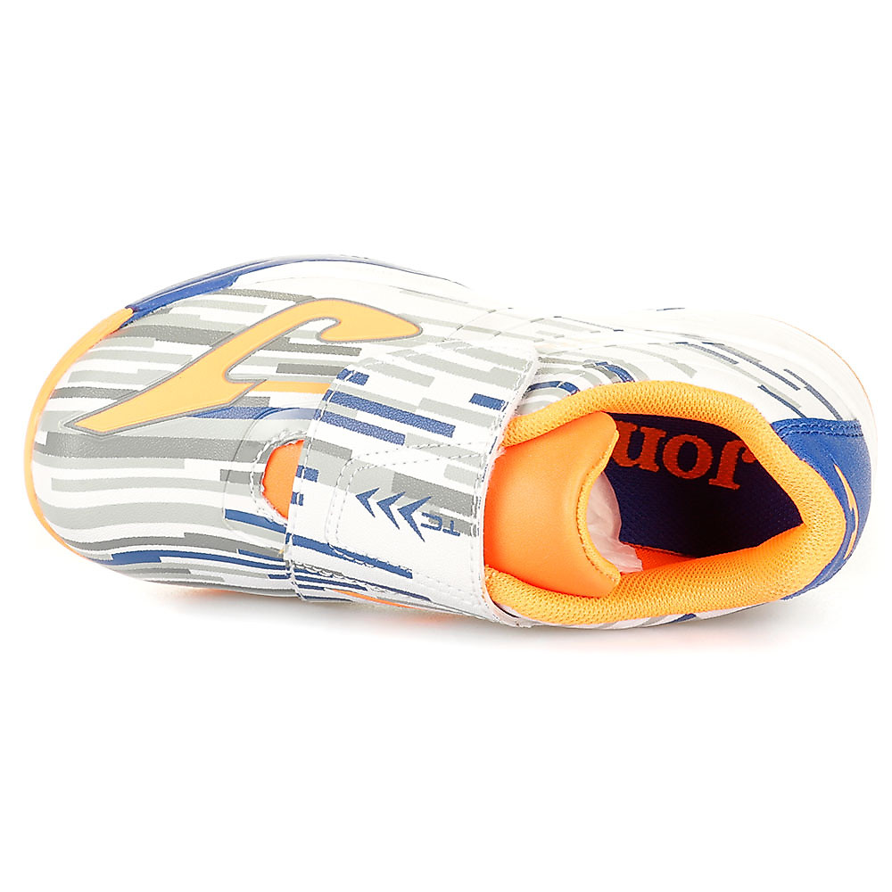 Zapatillas de Fútbol Sala Tactil Junior Blanco Naranja - Fútbol Factory