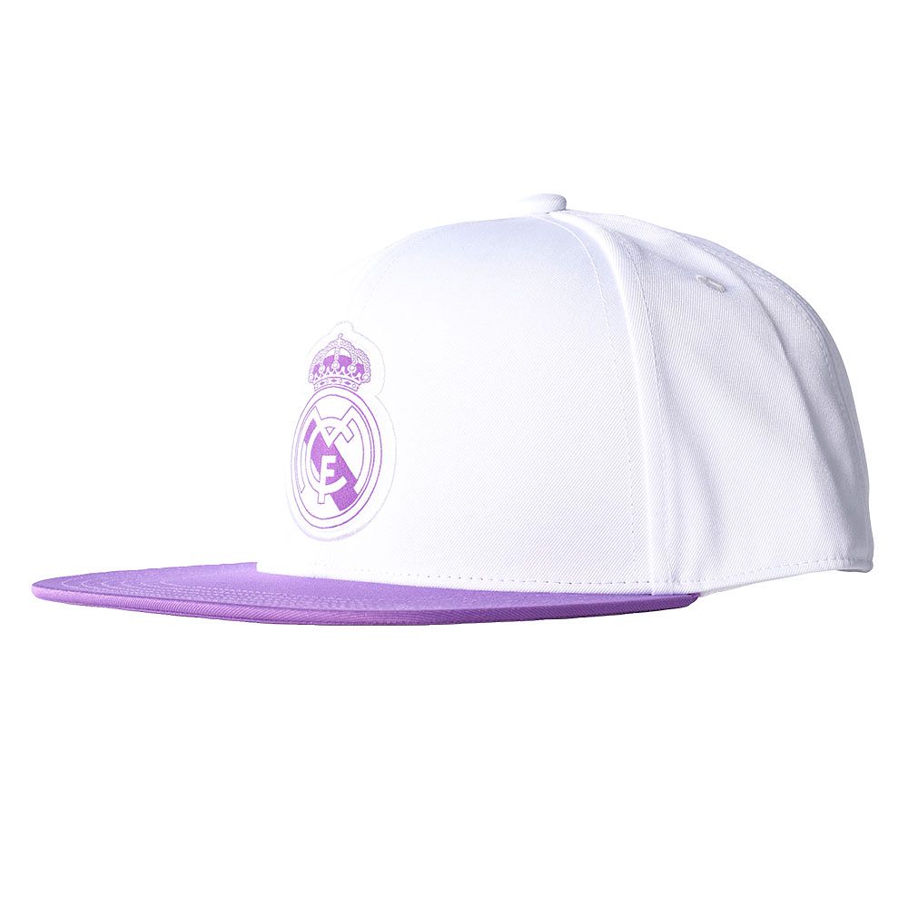 Gorra Real Madrid 2016/2017 Plana Junior Blanco Morado - Fútbol Factory