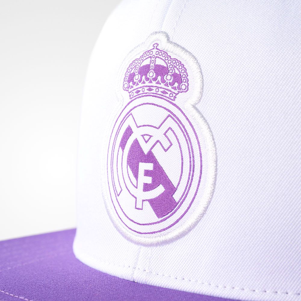 Gorra Real Madrid 2016/2017 Plana Junior Blanco Morado - Fútbol Factory