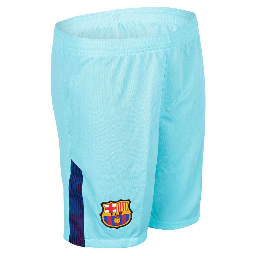Pantalón 2ª FC Barcelona 2017/2018 Junior Azul Celeste - Fútbol Factory