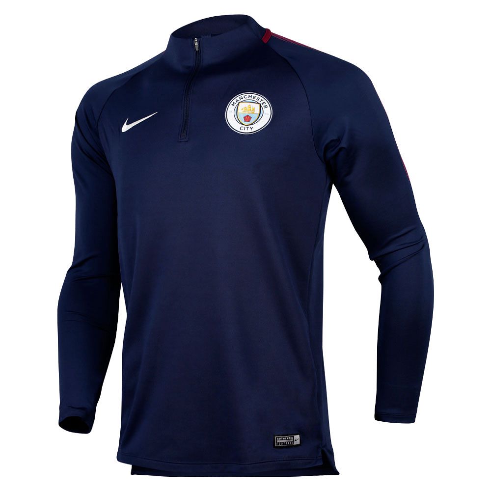 Sudadera de Training Manchester City Dry Squad Drill 1/4 2017/2018 Marino - Fútbol Factory