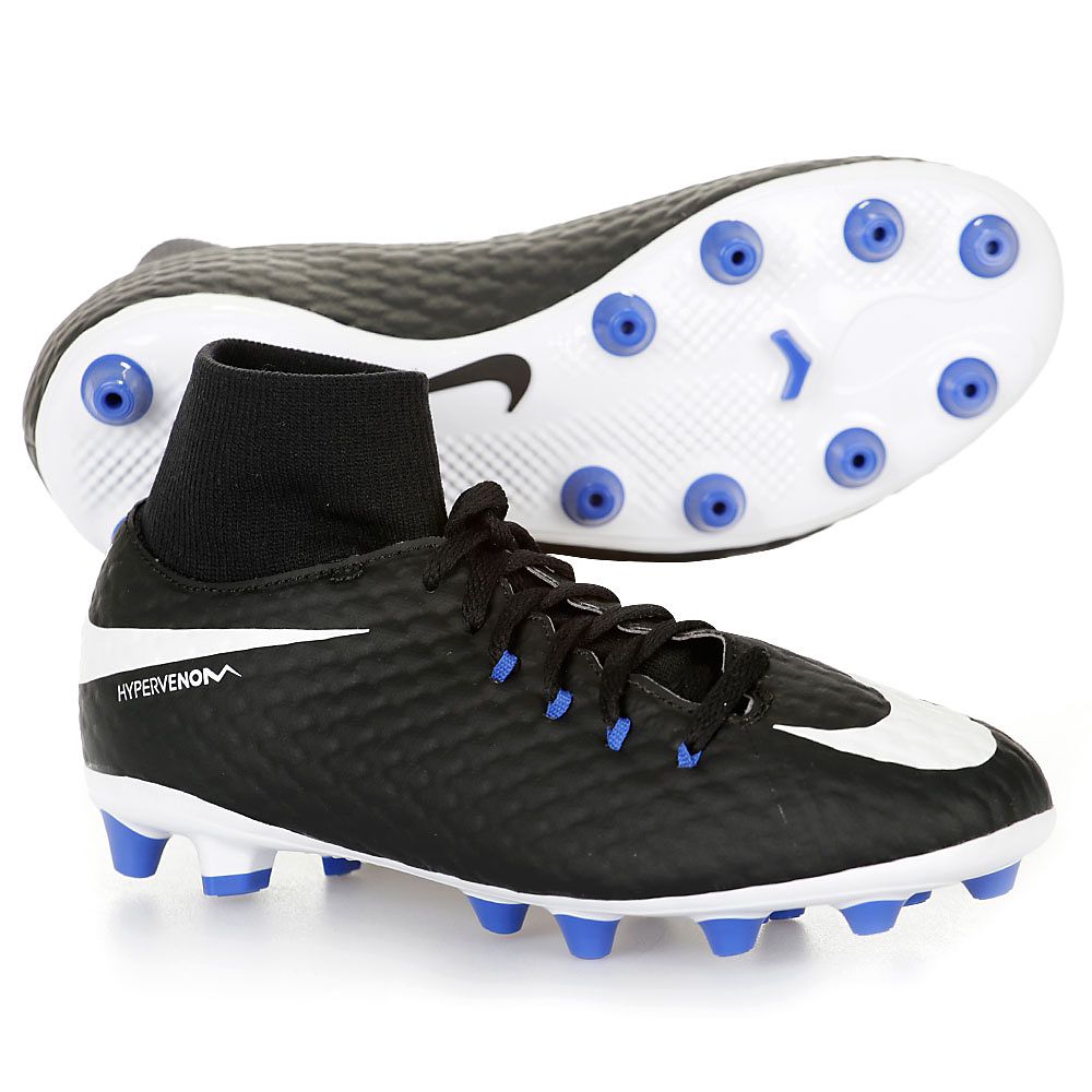 Botas de Fútbol Hypervenom Phelon III DFC AG-PRO Junior Negro Azul - Fútbol Factory