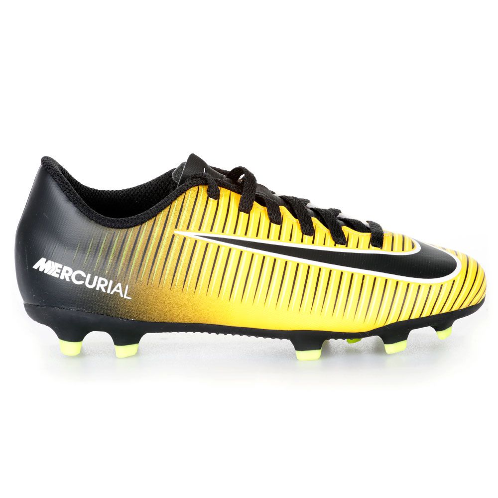 Botas de Fútbol Mercurial Vortex III FG Junior Negro Naranja - Fútbol Factory