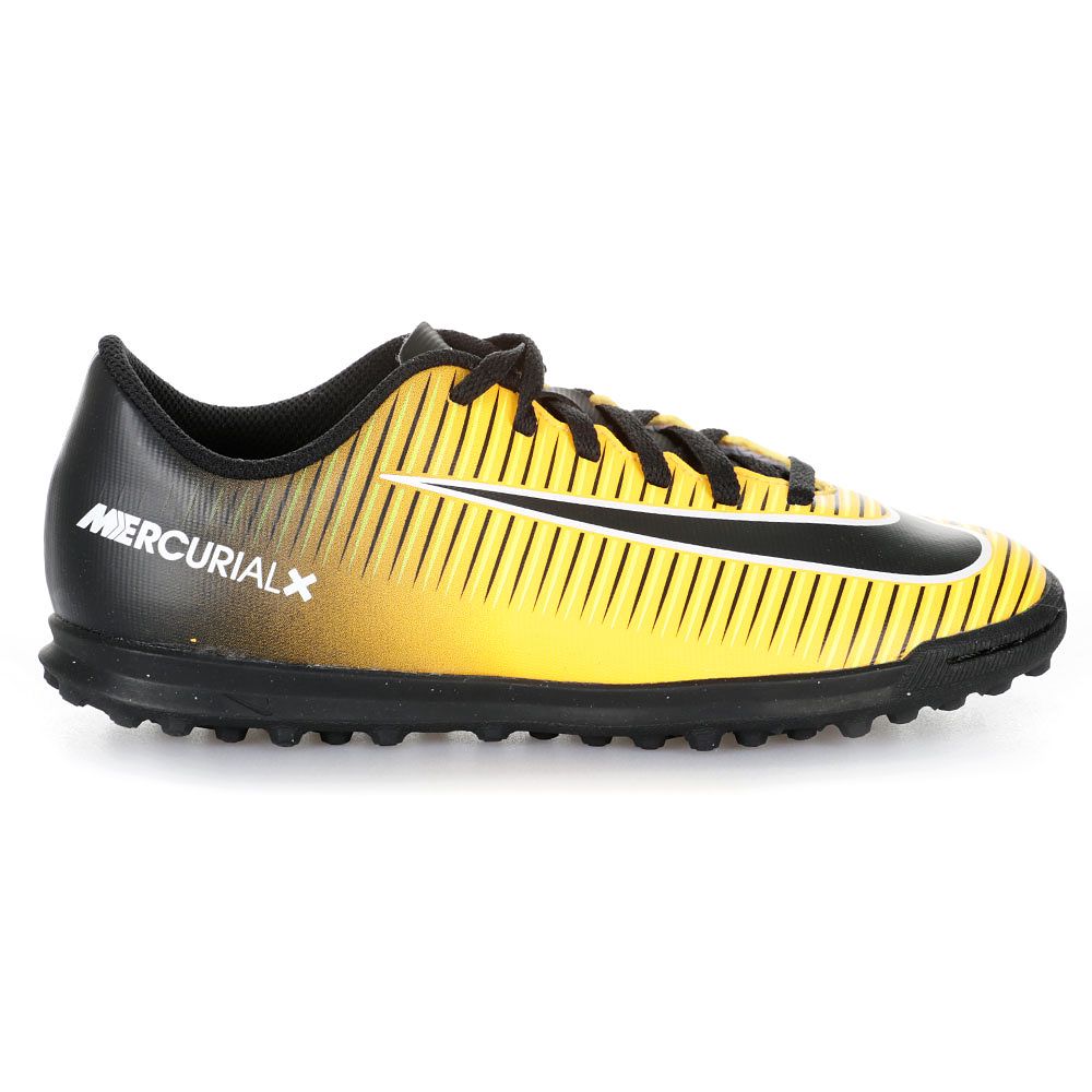 Botas de Fútbol Mercurial Vortex III Multitaco Junior Negro Naranja - Fútbol Factory