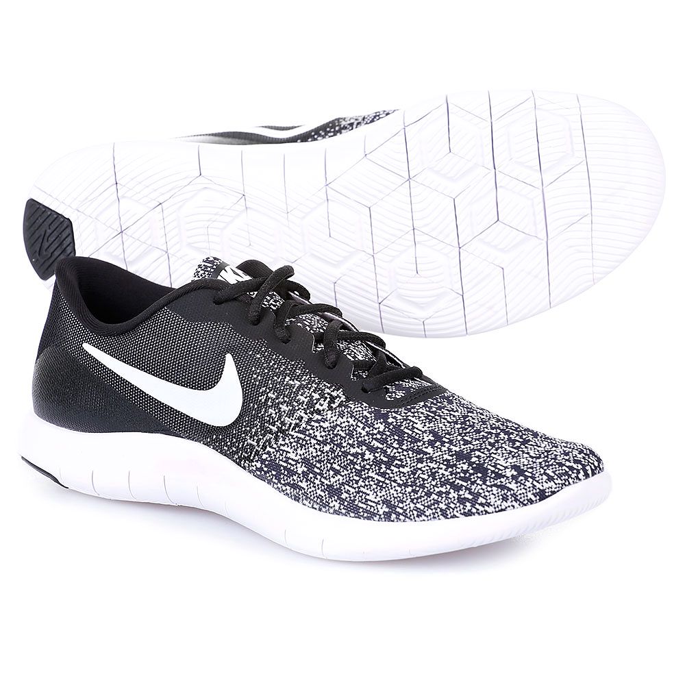 Zapatillas de Running Flex Contact Negro Blanco - Fútbol Factory