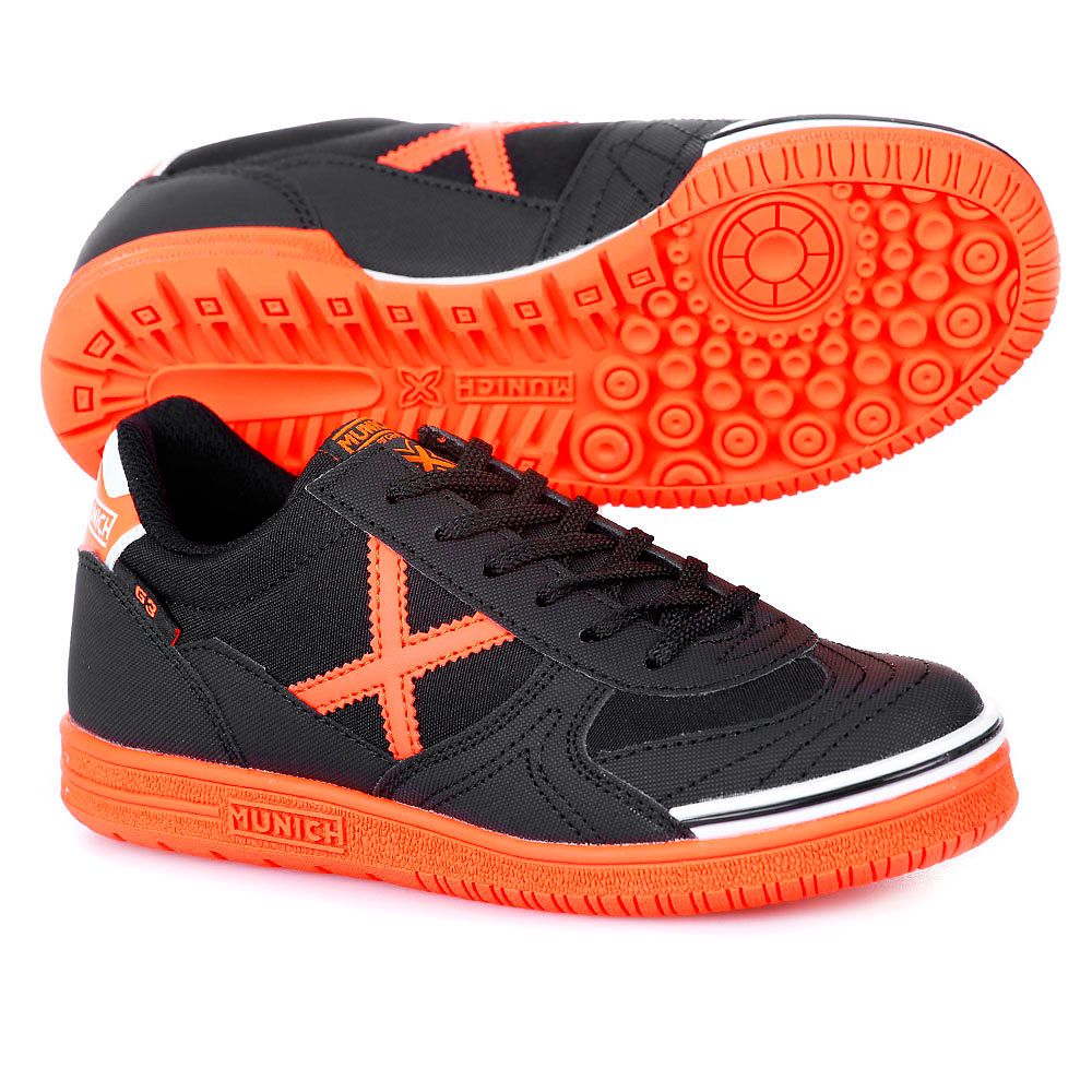 Zapatillas de Fútbol Sala G-3 In Junior Negro Naranja - Fútbol Factory