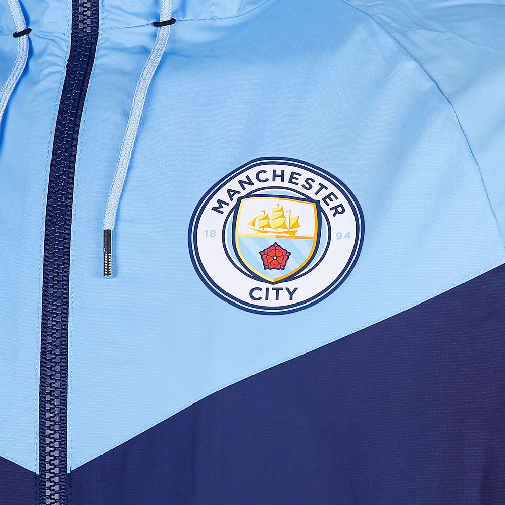 Cortavientos de Paseo Manchester City 2017/2018 Azul - Fútbol Factory