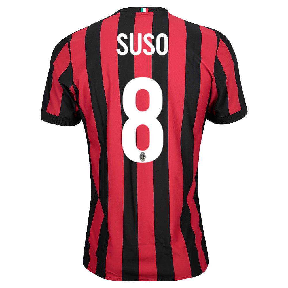 Camiseta 1ª AC Milan 2017/2018 Suso Rojo Negro - Fútbol Factory