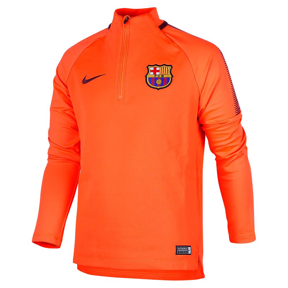 Sudadera de Training FC Barcelona Dry Squad Drill 1/4 2017/2018 Rojo - Fútbol Factory