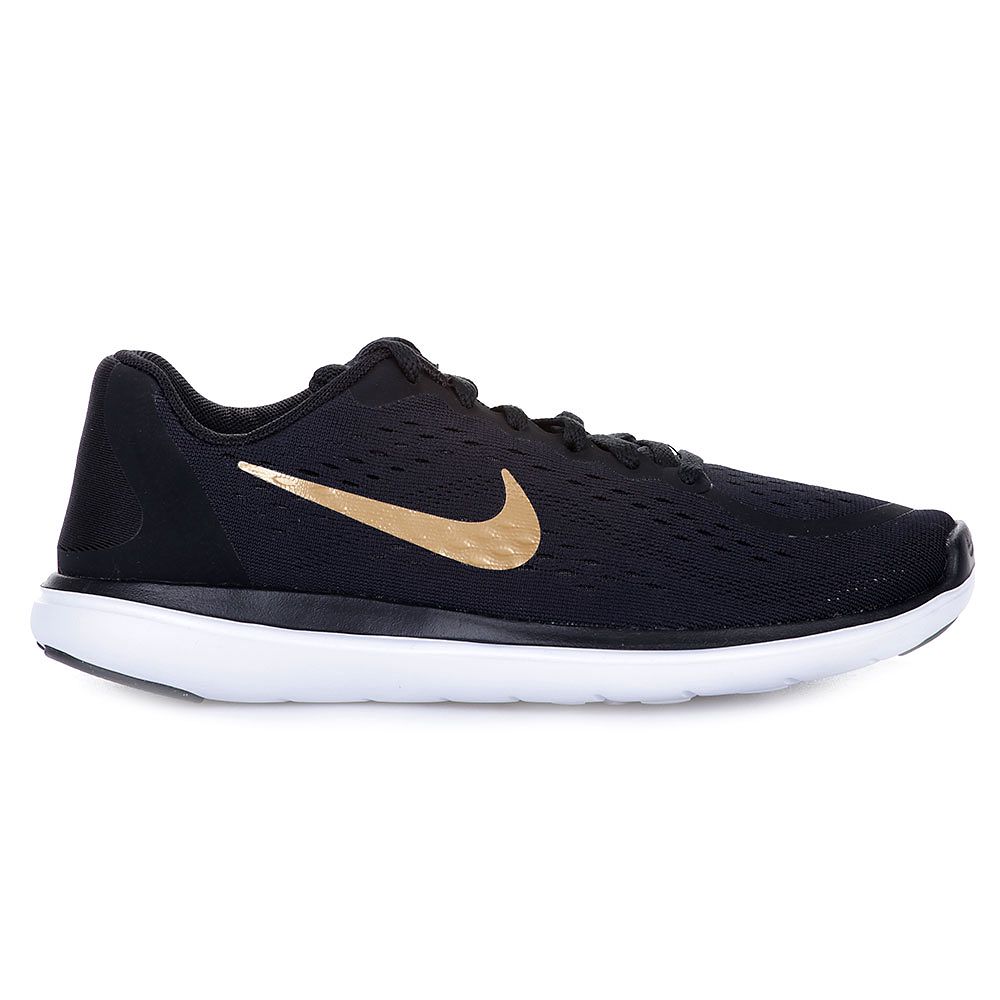 Zapatillas de Running Flex Run 2017 Junior Negro Dorado - Fútbol Factory