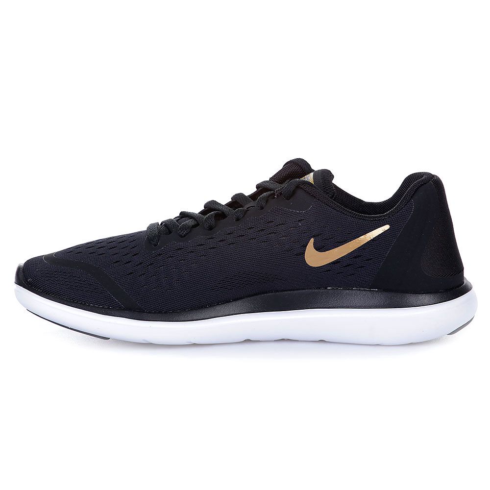 Zapatillas de Running Flex Run 2017 Junior Negro Dorado - Fútbol Factory