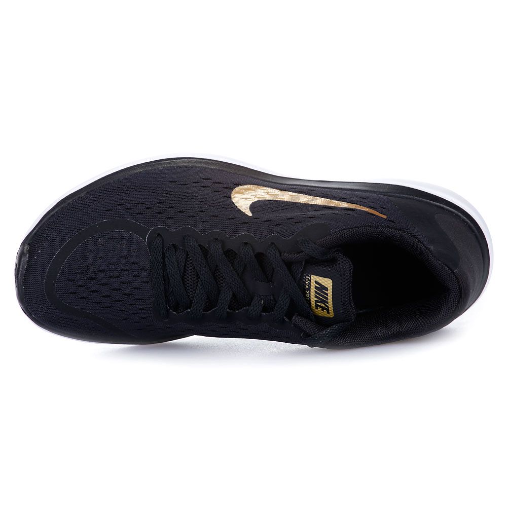 Zapatillas de Running Flex Run 2017 Junior Negro Dorado - Fútbol Factory