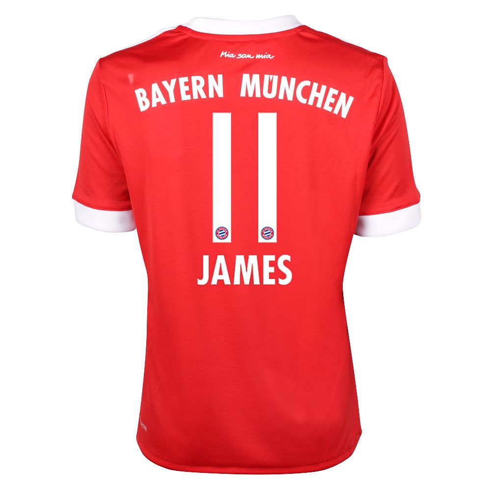 Camiseta 1ª Bayern Munich 2017/2018 James Junior Rojo - Fútbol Factory