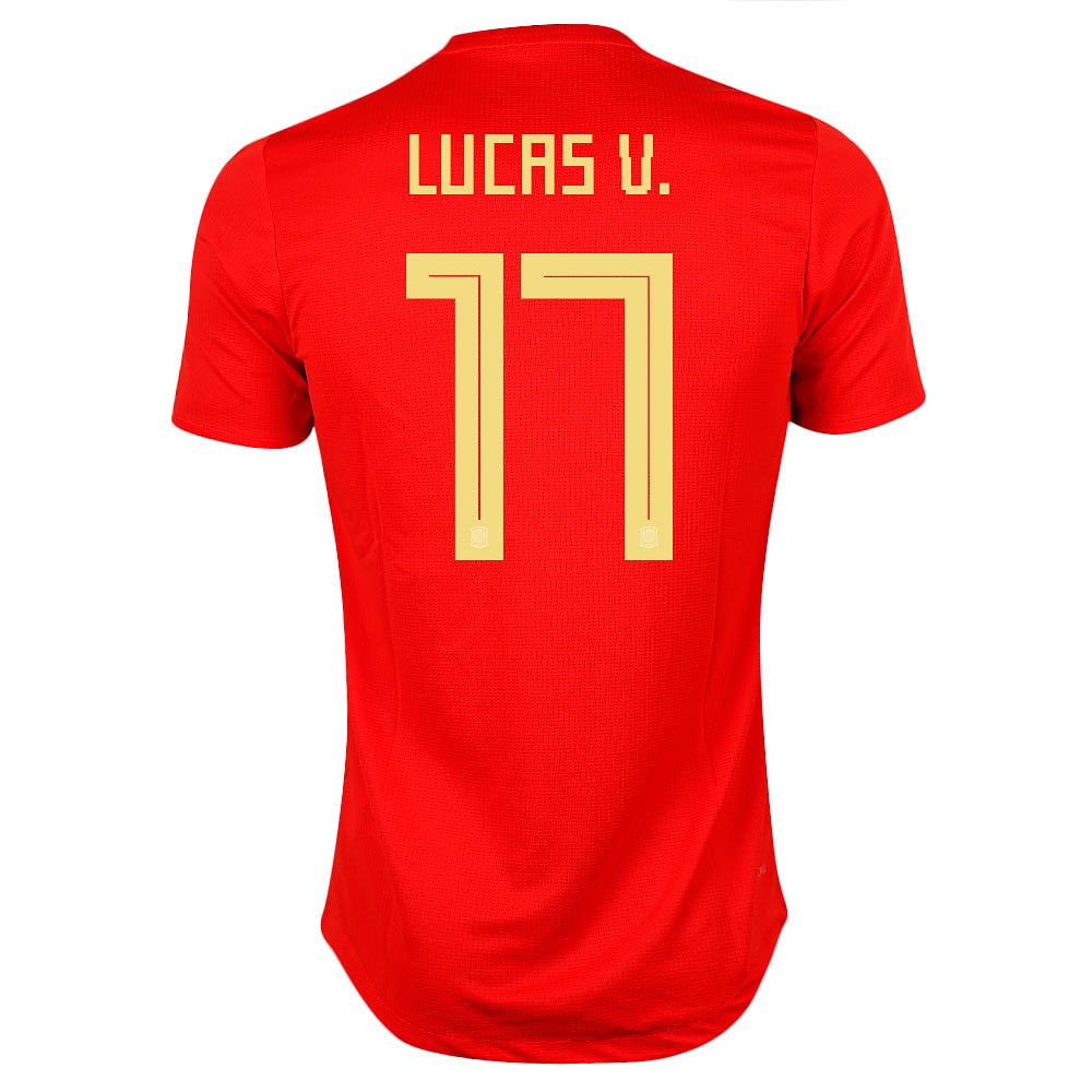 Camiseta 1ª España Mundial 2018 Lucas Vazquez Authentic Rojo - Fútbol Factory