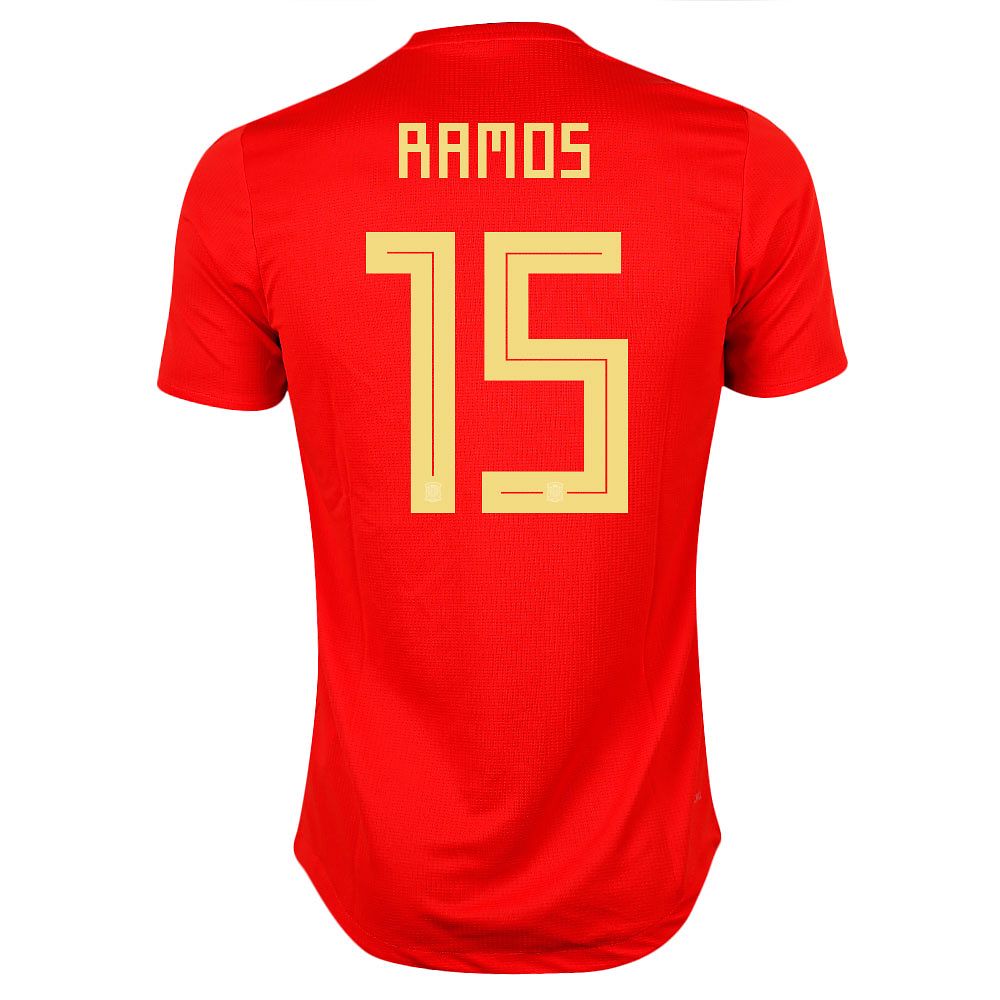 Camiseta 1ª España Mundial 2018 Sergio Ramos Authentic Rojo - Fútbol Factory