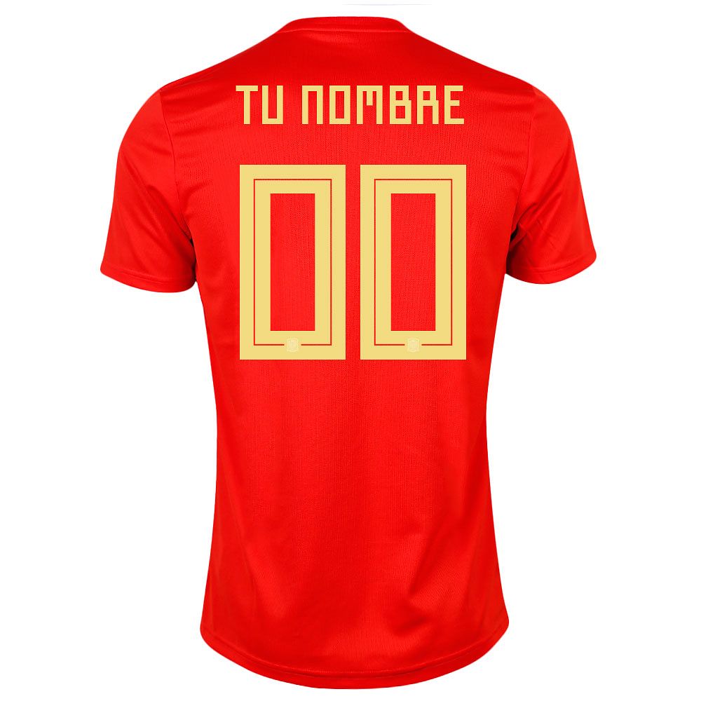 Camiseta 1ª España Mundial 2018 Personalizado Rojo - Fútbol Factory