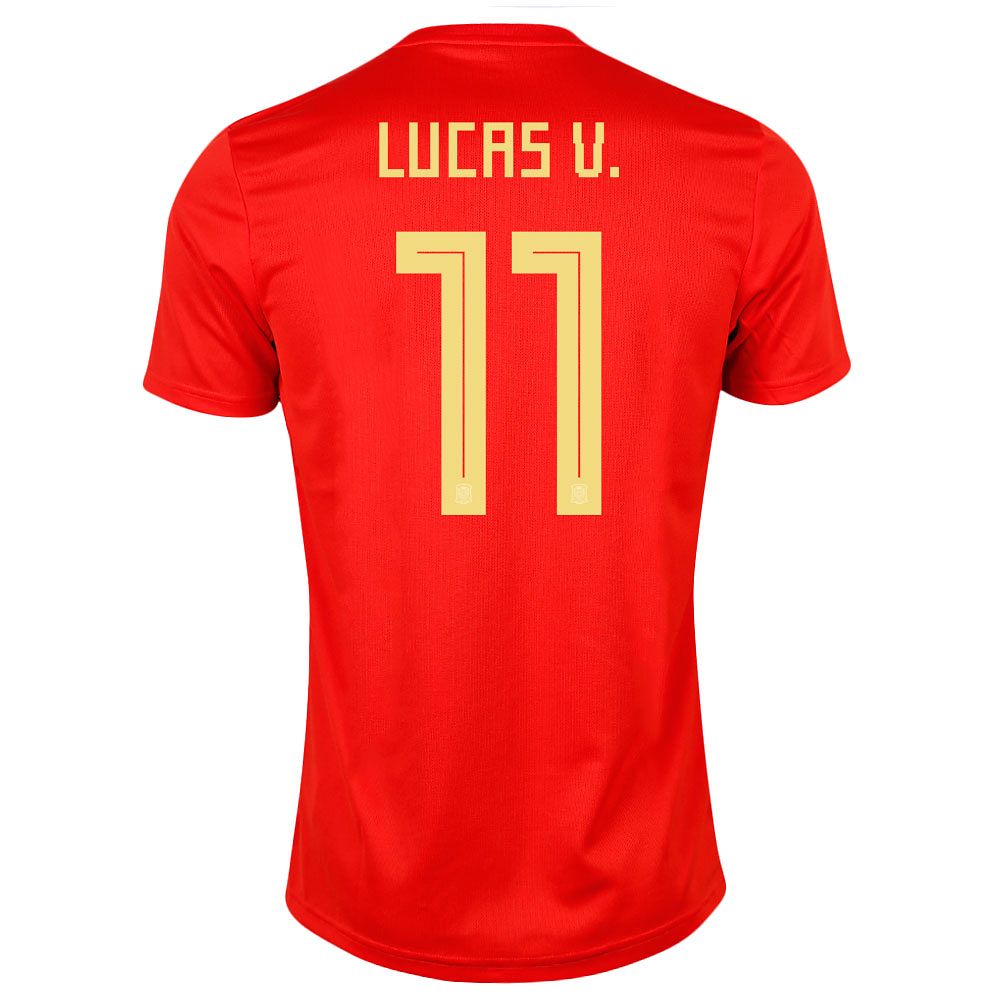 Camiseta 1ª España Mundial 2018 Lucas Vazquez Rojo - Fútbol Factory