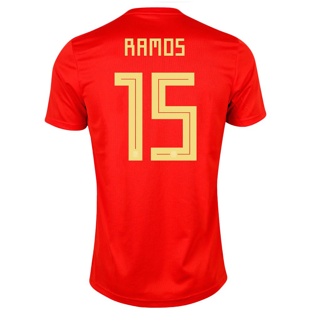 Camiseta 1ª España Mundial 2018 Sergio Ramos Rojo - Fútbol Factory