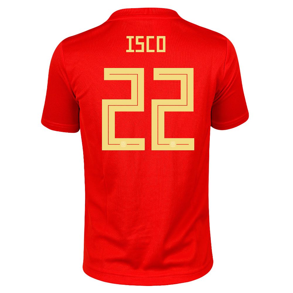 Camiseta 1ª España Mundial 2018 Isco Junior Rojo - Fútbol Factory