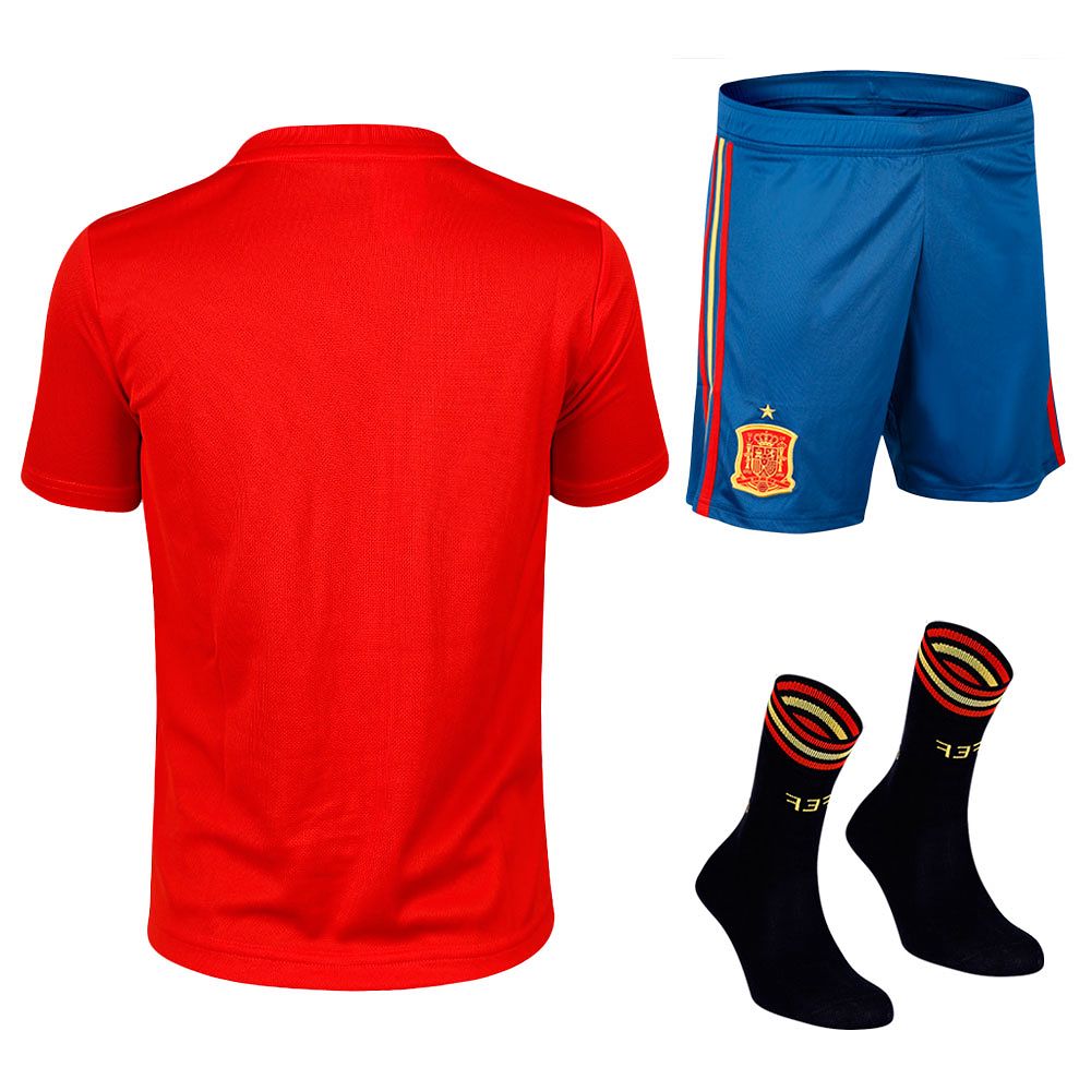 Conjunto 1ª España Mundial 2018 Junior Rojo - Fútbol Factory