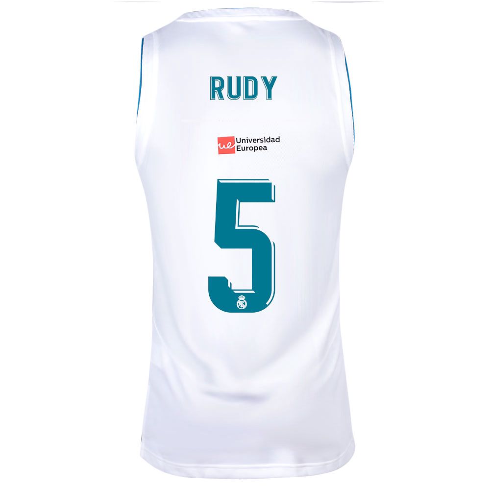 Camiseta 1ª Real Madrid 2017/2018 Rudy Baloncesto Blanco - Fútbol Factory