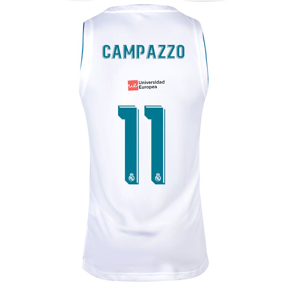 Camiseta 1ª Real Madrid 2017/2018 Campazzo Baloncesto Blanco - Fútbol Factory