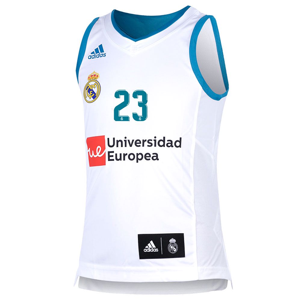 Camiseta 1ª Real Madrid 2017/2018 Llull Baloncesto Junior Blanco - Fútbol Factory